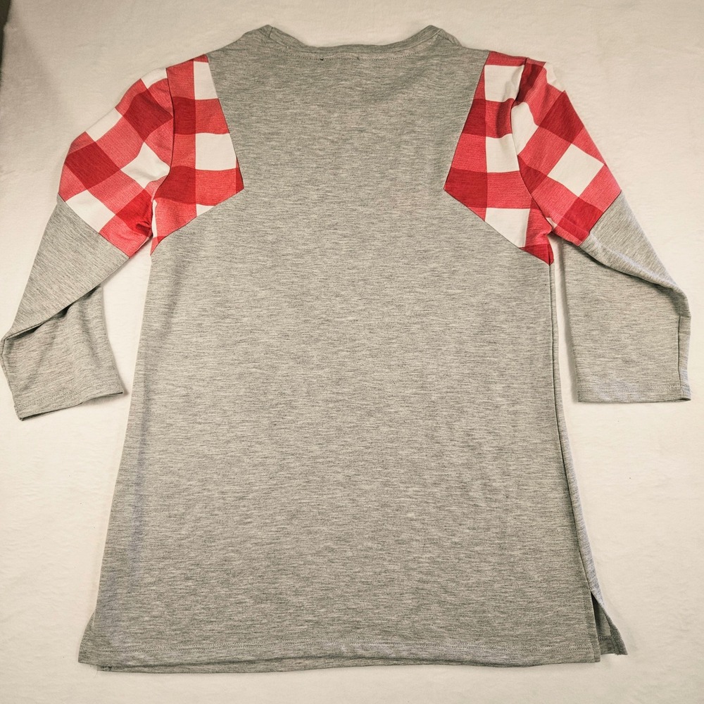 Gameday Couture Alabama Crimson Tide Roll Tide Plaid 3/4 Sleeve Tunic Top Small - Picture 7 of 10